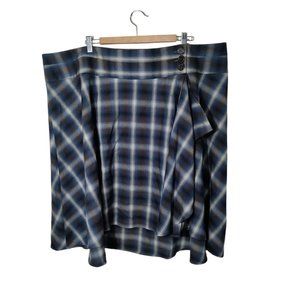 Lane Bryant Skirt Womens Plus Size 28 Tartan Blue Plaid School Girl
